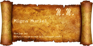 Migra Muriel névjegykártya
